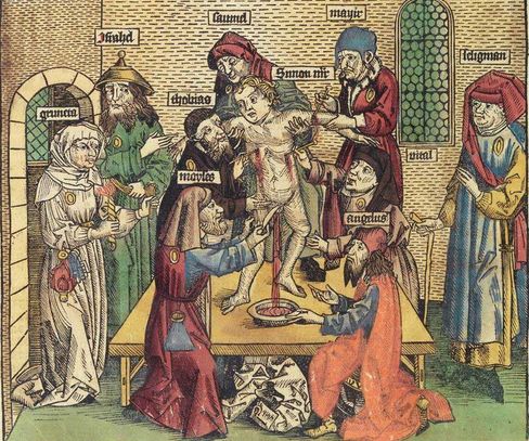 Illustration av ett påstått judiskt ritualmord
