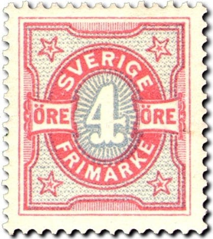 4 öre, F64 - Tvåfärgad siffertyp