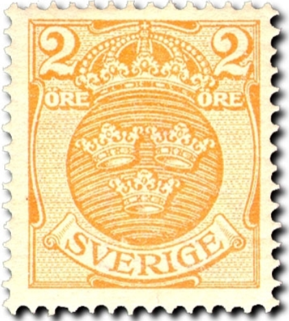 2 öre, F72 - Lilla Riksvapnet, vm våglinjer